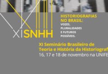 Inscrições para XI Seminário Brasileiro de Teoria e História da Historiografia